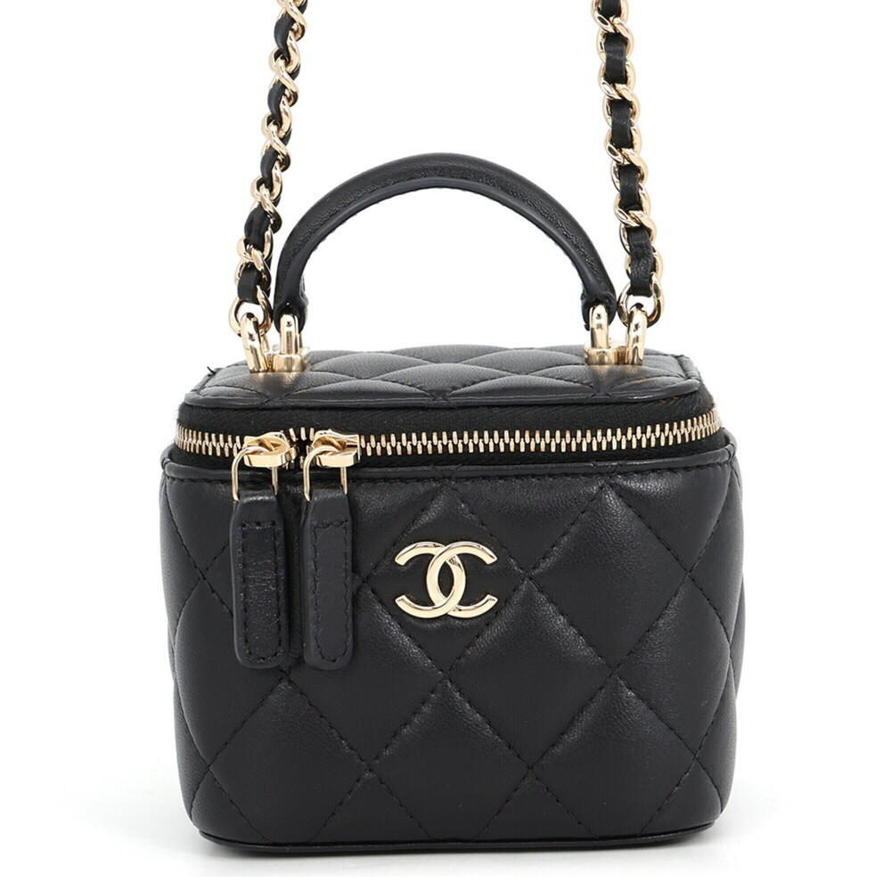 Chanel Chain Shoulder Bag Small Vanity Case Lambskin AP2198 CHANEL Pochette B...